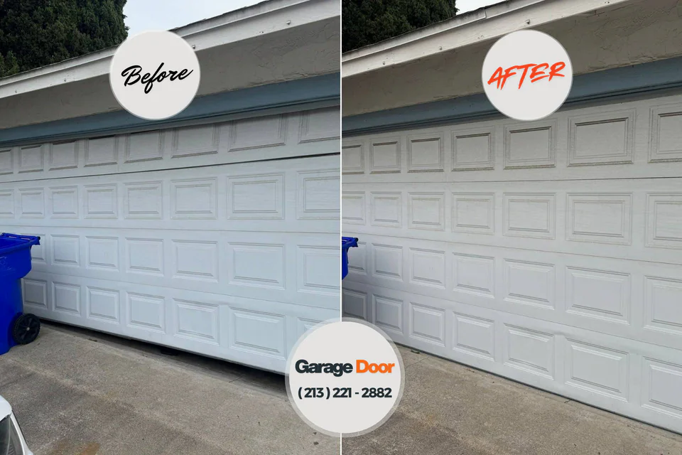Before and after: garage door repair Union Mill, VA